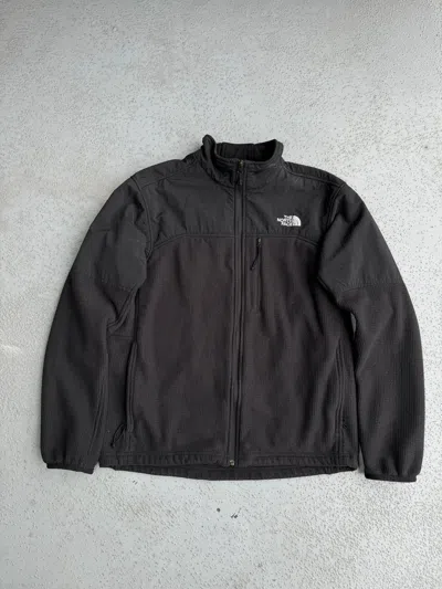 Pre-owned The North Face X Vintage Y2k 2000's The North Face Tech Fleece Zip Up In Black