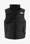 The North Face Two-tone Padded Gilet In Black And Grey Nylon In Black