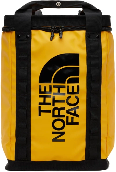 The North Face Yellow Explore Fusebox Large Backpack In Black