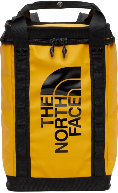 The North Face Yellow Explore Fusebox Small Backpack In Zu3 Summit Gold/tnf