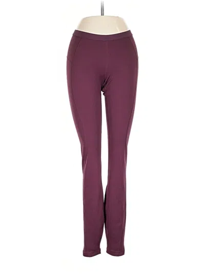 Pre-owned The North Face Yoga Pants In Burgundy