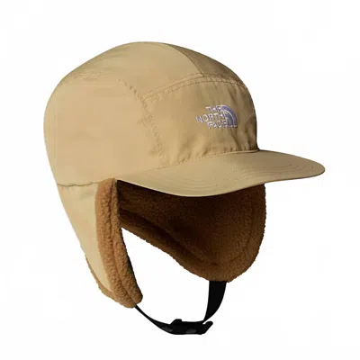 The North Face Youth Yumiori Trapper Hat In Utility Brown/khaki Stone