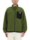 The North Face Reversible Fleece Jacket Wind Protection In Green