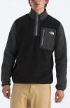 The North Face Yumiori Half Zip Recycled Fleece Pullover In Black