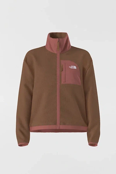 The North Face Yumiori Off Peak Brushed Fleece Zip-up Jacket In Burnt Umber, Women's At Urban Outfitters In Brown