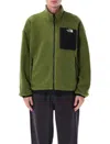 The North Face Reversible Fleece Jacket Wind Protection In Green