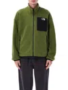 The North Face Reversible Fleece Jacket Wind Protection In Green