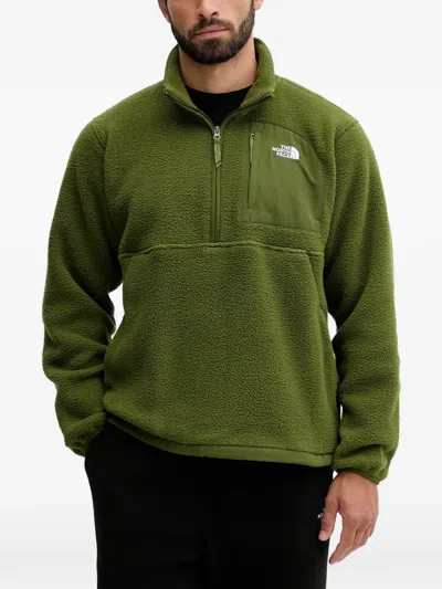The North Face Yumiori Zip Pocket Fleece Sweater In Green