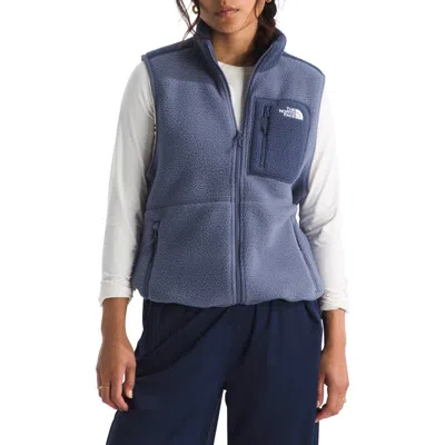 The North Face Yumori High Pile Fleece Vest In Blue
