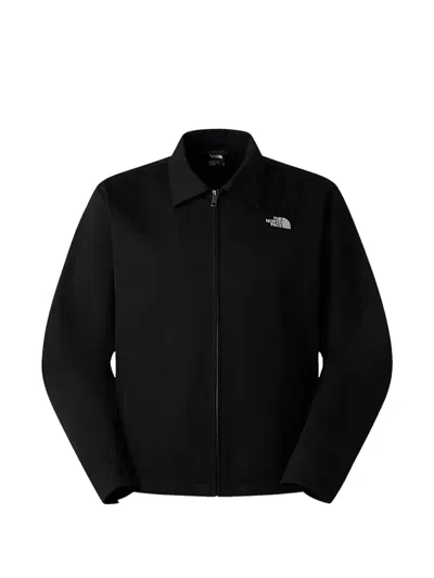 The North Face Jacket In Cotton With Zip In Blue
