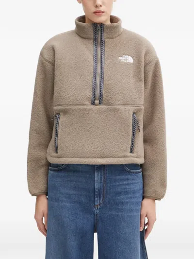 The North Face Zip-fastening Fleece Sweatshirt In Neutral