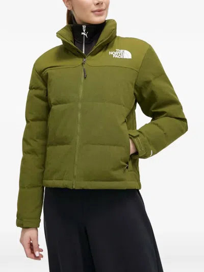 The North Face Zip Puffer Jacket In Green