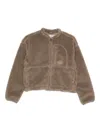 The North Face Womens Mocha Brown Ex Pile Logo-embroidered Fleece Jacket In Brown