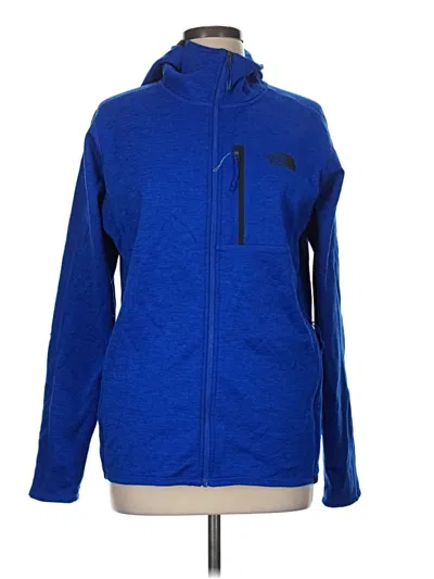 Pre-owned The North Face Zip Up Hoodie In Blue