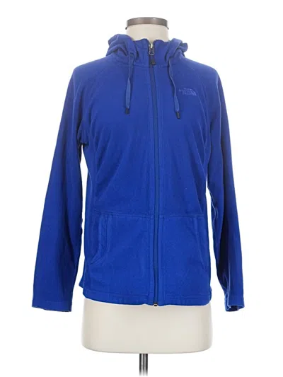 Pre-owned The North Face Zip Up Hoodie In Blue