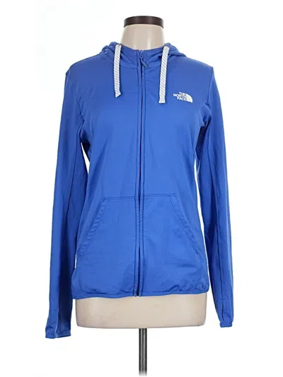 Pre-owned The North Face Zip Up Hoodie In Blue