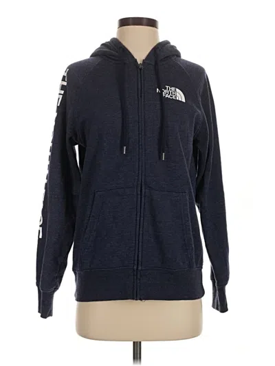 Pre-owned The North Face Zip Up Hoodie In Blue