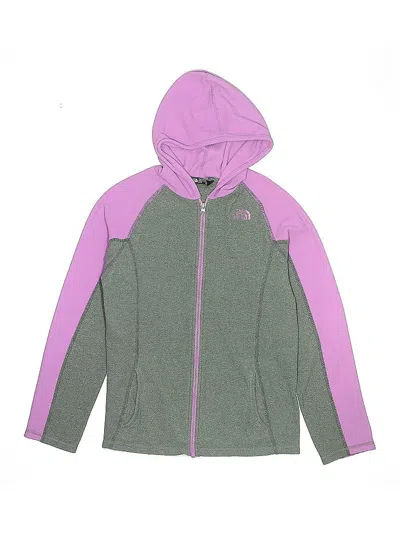 Pre-owned The North Face Kids' Zip Up Hoodie In Gray