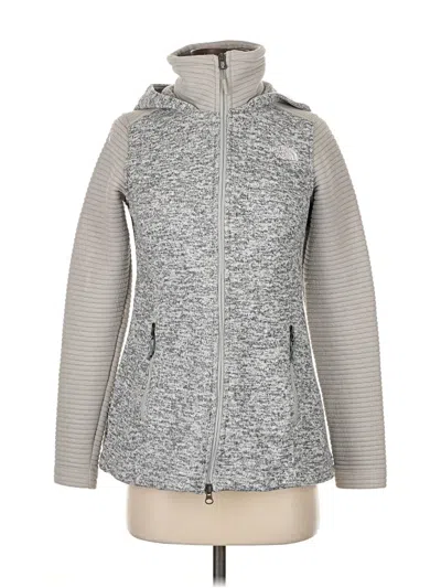 Pre-owned The North Face Zip Up Hoodie In Gray