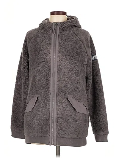 Pre-owned The North Face Zip Up Hoodie In Gray