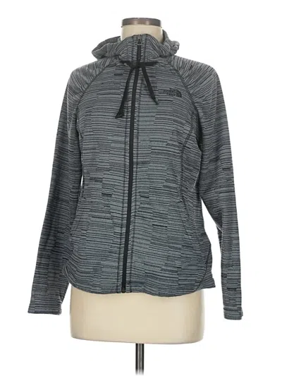 Pre-owned The North Face Zip Up Hoodie In Gray