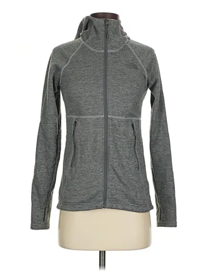 Pre-owned The North Face Zip Up Hoodie In Gray