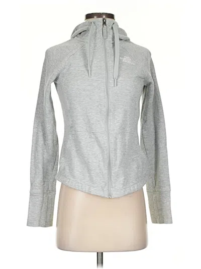 Pre-owned The North Face Zip Up Hoodie In Gray