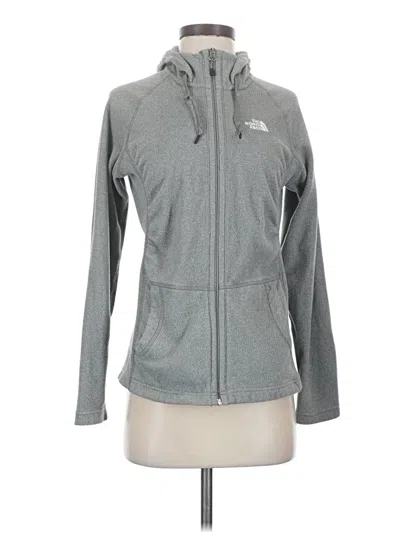 Pre-owned The North Face Zip Up Hoodie In Gray