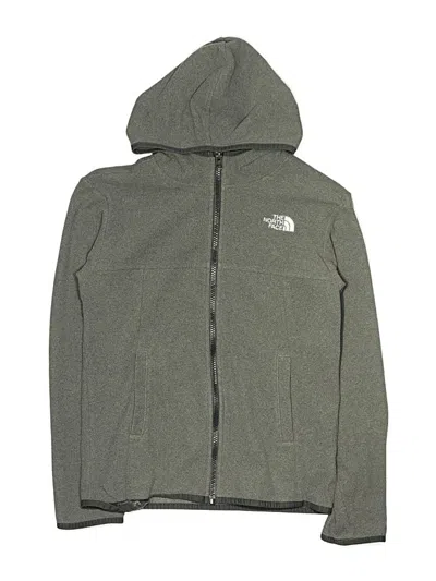 Pre-owned The North Face Kids' Zip Up Hoodie In Gray