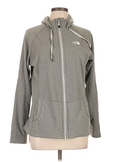Pre-owned The North Face Zip Up Hoodie In Gray