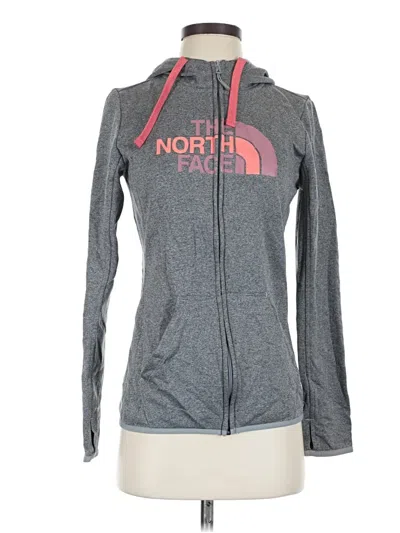 Pre-owned The North Face Zip Up Hoodie In Gray