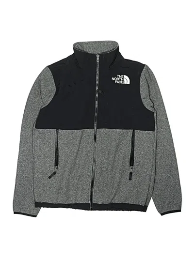 Pre-owned The North Face Kids' Zip Up Hoodie In Gray