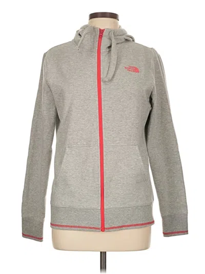 Pre-owned The North Face Zip Up Hoodie In Gray