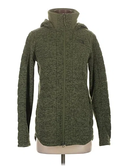 Pre-owned The North Face Zip Up Hoodie In Green