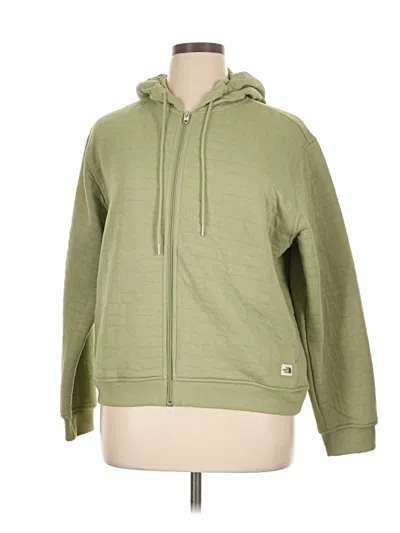 Pre-owned The North Face Zip Up Hoodie In Green