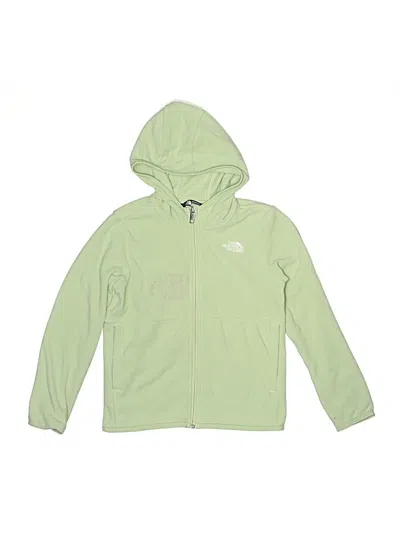 Pre-owned The North Face Kids' Zip Up Hoodie In Green