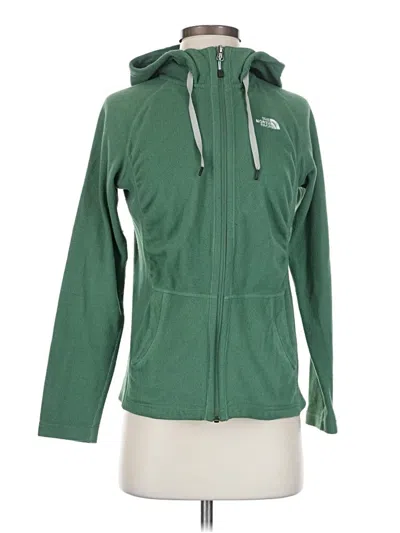 Pre-owned The North Face Zip Up Hoodie In Green
