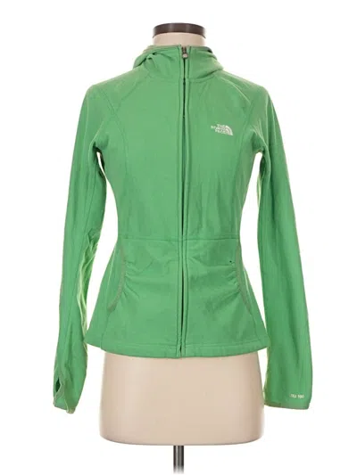 Pre-owned The North Face Zip Up Hoodie In Green