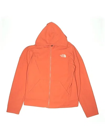 Pre-owned The North Face Kids' Zip Up Hoodie In Orange