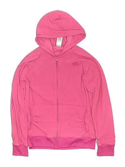Pre-owned The North Face Kids' Zip Up Hoodie In Pink