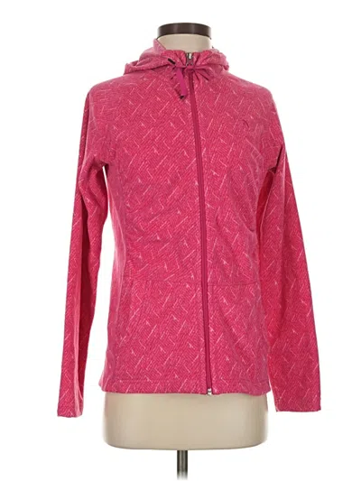 Pre-owned The North Face Zip Up Hoodie In Pink