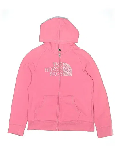 Pre-owned The North Face Kids' Zip Up Hoodie In Pink