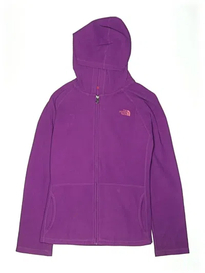 Pre-owned The North Face Kids' Zip Up Hoodie In Purple