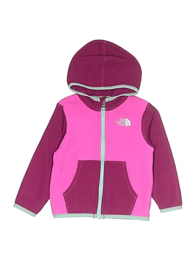 Pre-owned The North Face Kids' Zip Up Hoodie In Purple