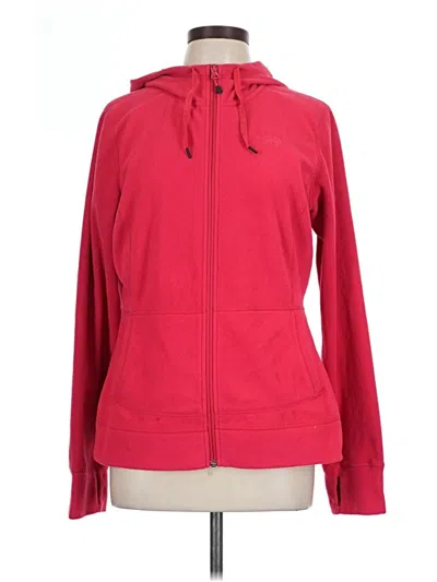 Pre-owned The North Face Zip Up Hoodie In Red