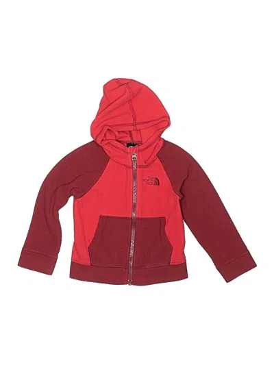 Pre-owned The North Face Kids' Zip Up Hoodie In Red