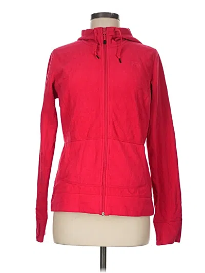 Pre-owned The North Face Zip Up Hoodie In Red
