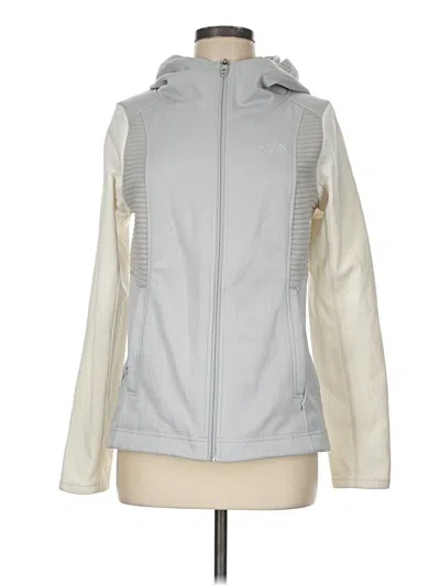 Pre-owned The North Face Zip Up Hoodie In Silver