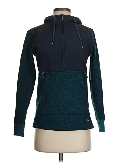 Pre-owned The North Face Zip Up Hoodie In Teal