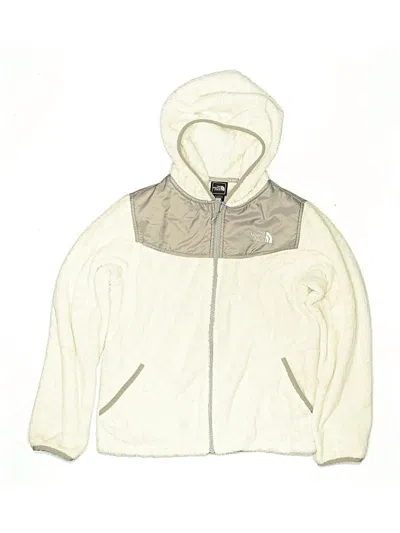 Pre-owned The North Face Kids' Zip Up Hoodie In White